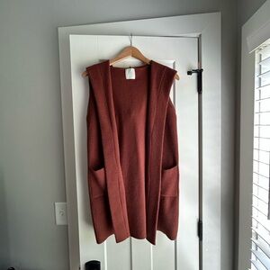 Women's Brown Sleeveless Sweater Vest